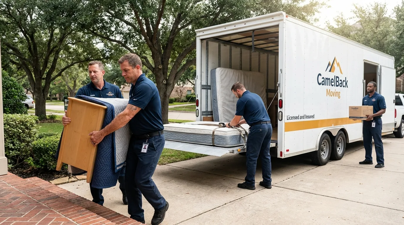 Crew loading residential truck for cross-state move from Maysville, KY