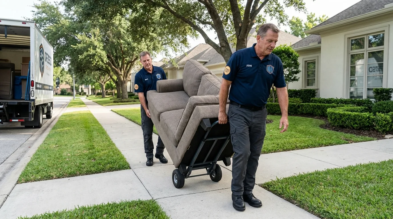Local residential moving crew loading furniture in Maysville, KY